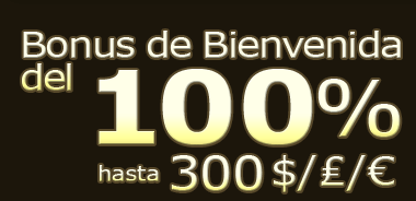 Bonus de Bienvenida del 100% hasta $/£/€300